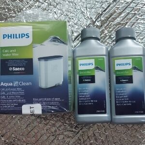 Philips Aqua Clean Calc And Water Filter and Decalcifier Set - Blue and Gray